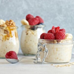 Gezonde ontbijt overnight oats